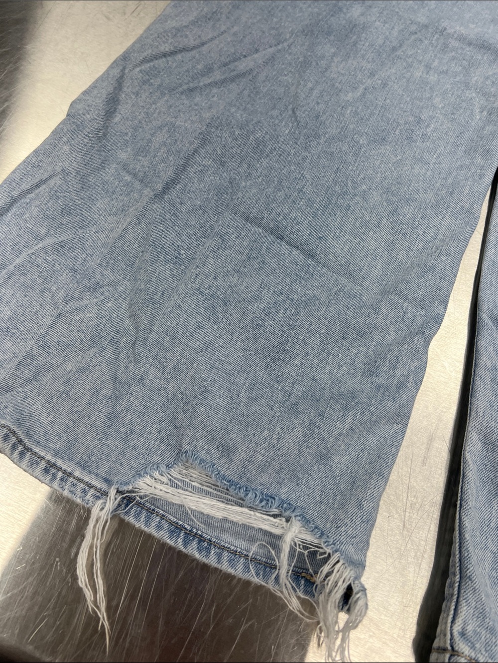 American Eagle Outfitters Light Blue Wide-Leg Jeans Women’s 12 - Picture 9 of 13